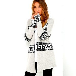Gentle Fawn Marble Grey Print Cardigan Sweater